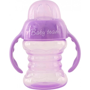 Поїльник-непроливайка дитячий Baby Team непроливайка з спаутом і ручками, 180 мл. (5022 фіолетовий)