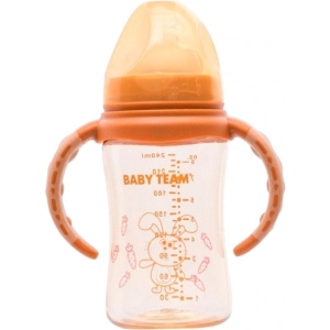 Пляшка для годування Baby Team з широким горлом, 240 мл. (1090)