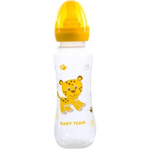 Пляшка для годування Baby Team з латексною соскою, 250мл. (1310_жовтий)