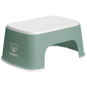 Підставка дитяча під умивальник Baby Bjorn Step Stool (білий верх / темно-зелений низ), від 12 міс. (7317680612687)