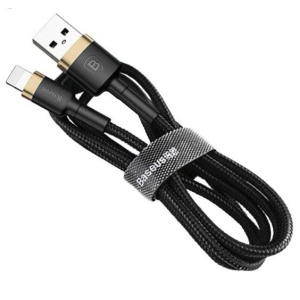 Кабель синхронізації даних Baseus Cafule USB to Lightning 2.4A 0.5м Gold/Black