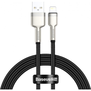 Кабель синхронізації даних Baseus Cafule Metal USB-Lightning 2m Black (CALJK-B01)