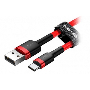 Кабель синхронізації даних Baseus Cafule Series Type-C PD2.0 60W Flash Charge Cable 3A 1m Red (CATKLF-G09)