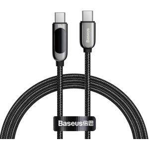 Кабель синхронізації даних Baseus Display Fast Charging USB-C-USB-C 100W 1m Black (CATSK-B01)