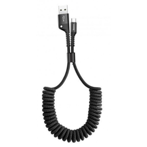 Кабель синхронізації даних Baseus Fish Eye Spring Data USB to Type-C 1m Black (CATSR-01)