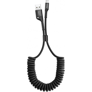 Кабель синхронізації даних Baseus Fish Eye Spring Data USB to Lightning 1m Black (CALSR-01)