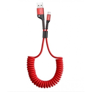 Кабель синхронізації даних Baseus Fish Eye Spring Data USB to Lightning 1m Red (CALSR-09)