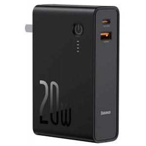 Батарея мобільна Baseus Power Station 2 Power Bank Adaptor 10000mAh 20W CN Black (PPNL010001)