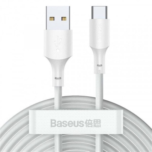 Кабель синхронізації даних Baseus Simple Wisdom USB-USB-C 1.5m White (TZCATZJ-02)