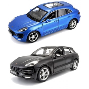 Колекційна машинка 1:24 Bburago Porsche Macan (чорний, синій 1:24) (18-21077)