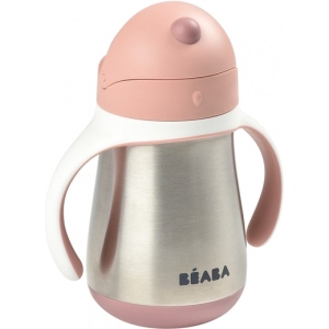 Поїльник-непроливайка дитячий Beaba з трубочкою 250 мл Old Pink (913482)