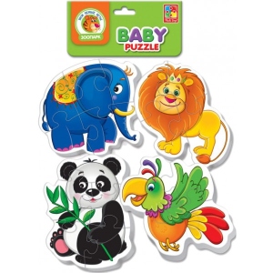 Пазли м'які (до 2 років) Vladi Toys "Зоопарк" (укр) (VT1106-85)