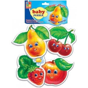 Пазли м'які (до 2 років) Vladi Toys "Фрукти" (укр) (VT1106-77)