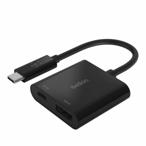Перехідник Belkin USB-C - HDMI 60W PD Black (AVC002BTBK)