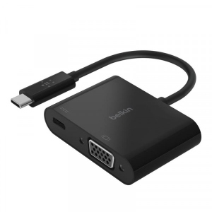 Перехідник Belkin USB-C - VGA 60W PD Black (AVC001BTBK)