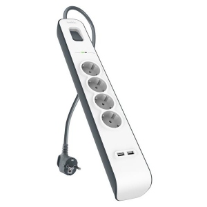 Мережевий фільтр Belkin 4 розетки 2xUSB 2m (BSV401vf2M)