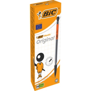 Набір олівців BIC Matic Original 0.7 мм HB з ластиком 12 шт (3086126604596)
