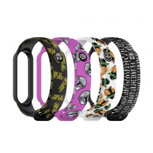 Ремінець для фітнес-браслету Armorstandart for Xiaomi Mi Band 7/6/5 TW 4шт (ARM59727)