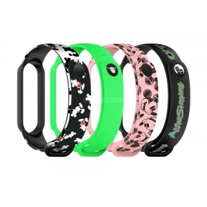 Ремінець для фітнес-браслету Armorstandart for Xiaomi Mi Band 7/6/5 Cartoon hand-drawn 4шт (ARM59730)