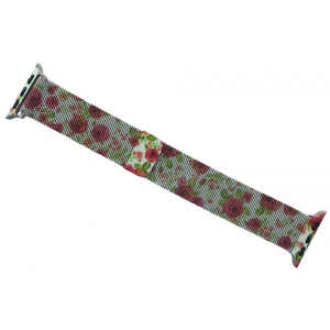 Ремінець для смарт-годинника Armorstandart Milanese Loop for Apple Watch All Series 38/40/41mm Flowers Rose (ARM52961)