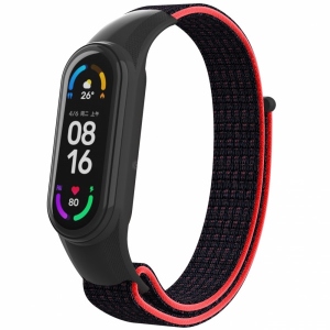 Ремінець для фітнес-браслету Armorstandart for Xiaomi Mi Band 7/6/5/4 Black / Red (ARM67843) в інтернет-магазині