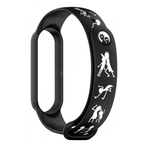 Ремінець для фітнес-браслету Armorstandart RM for Xiaomi Mi Band 7/6/5 Siluet Black (ARM59270)
