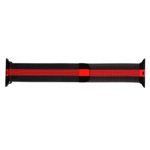Ремінець для смарт-годинника Armorstandart Milanese Loop Band for Apple Watch All Series 38/40/41mm Black/Red (ARM54392)