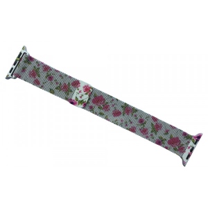 Ремінець для смарт-годинника Armorstandart Milanese Loop for Apple Watch All Series 38/40/41mm Flowers Red Lily (ARM52963)