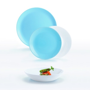Столовий сервіз Luminarc Diwali Light Blue & White 18 пр. (P5911)