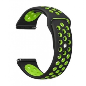Ремінець для смарт-годинника BeCover Nike Style for Samsung Galaxy Watch 46mm/Watch 3 45mm/Gear S3 Classic/Gear S3 Frontier Black-Green (705784)