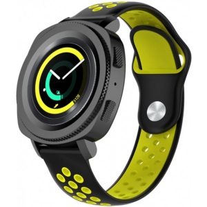 Ремінець для смарт-годинника BeCover Nike Style for Samsung Galaxy Watch 46mm/Watch 3 45mm/Gear S3 Classic/Gear S3 Frontier Black-Yellow (705787)