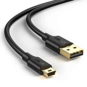 Кабель UGREEN US132 USB-А 2.0 Male to Mini USB 5pin Male Cable 1m Black (10355)
