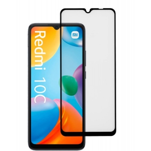 Захисне скло для смартфону 2E Basic for Xiaomi Redmi 10C, 2.5D FCFG, 1 Pack, Black border (2E-MI-10C-SMFCFG-BB)