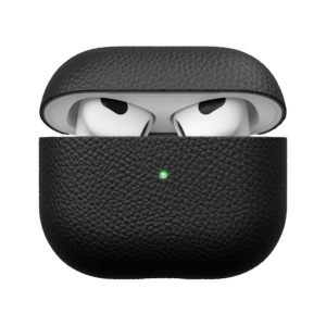 Чохол для навушників KeyBudz for Apple AirPods 3 Artisan Series Leather Black (AP3_S3_BLK)