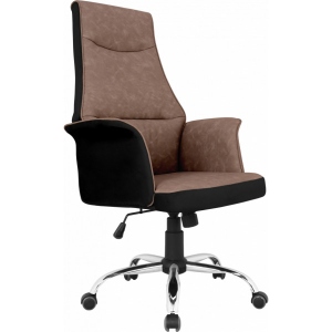 Крісло офісне GT Racer B-4030 Black/Brown