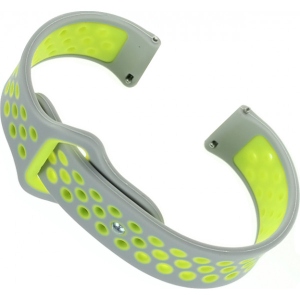 Ремінець для смарт-годинника BeCover Nike Style for Xiaomi iMi KW66/Mi Watch Color/Haylou LS01/LS02/Haylou Smart Watch Solar LS05 Grey-Green (705807)