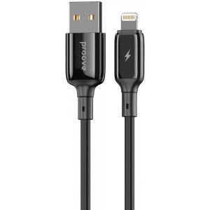 Кабель синхронізації даних Proove Flex Metal Lightning 2.4A 1m Black (505010001)