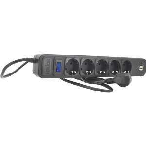 Мережевий фільтр MerLion 5 розеток 1.8 м + 2хUSB (B518U)