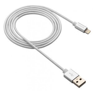 Кабель синхронізації даних Canyon USB - Lightning 1m Pearl White (CNS-MFIC3PW)