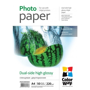 Фотопапір Colorway 220g/m2, A4, 50л (PGD220050A4)