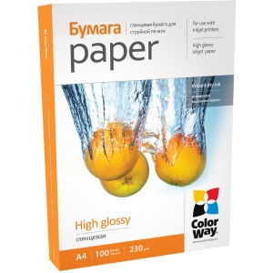 Уцінка - Фотопапір А4 Colorway 230г/м A4 PG230-100 Глянцевая (PG230100A4) #