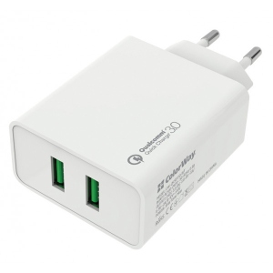 Мережевий зарядний пристрій Colorway QC3.0 2xUSB 3A White (CW-CHS017Q-WT)