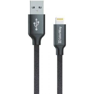 Кабель синхронізації даних Colorway USB-Lihgtning 2m Black (CW-CBUL007-BK)