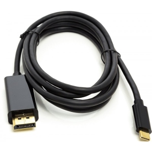 Кабель Thunderbolt PowerPlant USB Type-C 3.1 Thunderbolt 3 (M) - DisplayPort (M), 4K, 1.8m (CA911844)