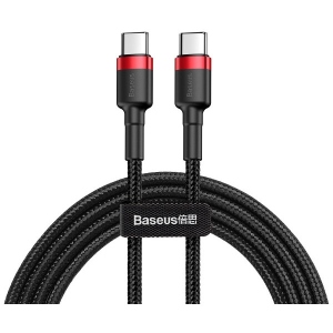 Кабель синхронізації даних Baseus Cafule Type-C PD2.0 60W 1m Red/Black (CATKLF-G91) порівняти ціни