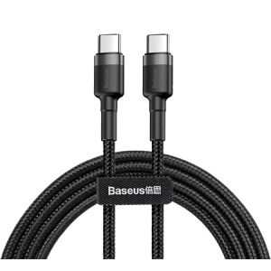 Кабель синхронізації даних Baseus Type-C PD2.0 60W (20V 3A) 1m Grey-Black (CATKLF-GG1)