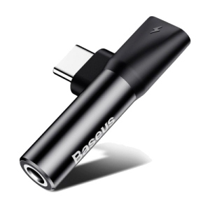 Перехідник аудіо Baseus L41 Type-C to Type-C + 3.5mm Black (CATL41-01)