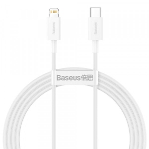 Кабель синхронізації даних Baseus Superior Series Fast Charging Type-C to Lightning PD 20W 1.5m White (CATLYS-B02)