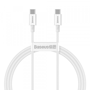Кабель синхронізації даних Baseus Superior Series Fast Charging Data Cable Type-C to Type-C 100W 1m White (CATYS-B02)