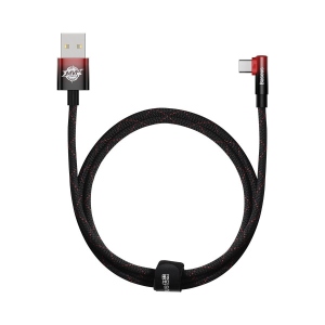 Кабель синхронізації даних Baseus MVP 2 Elbow-shaped Fast Charging Data Cable USB to Type-C 100W 1m Black/Red (CAVP000420)